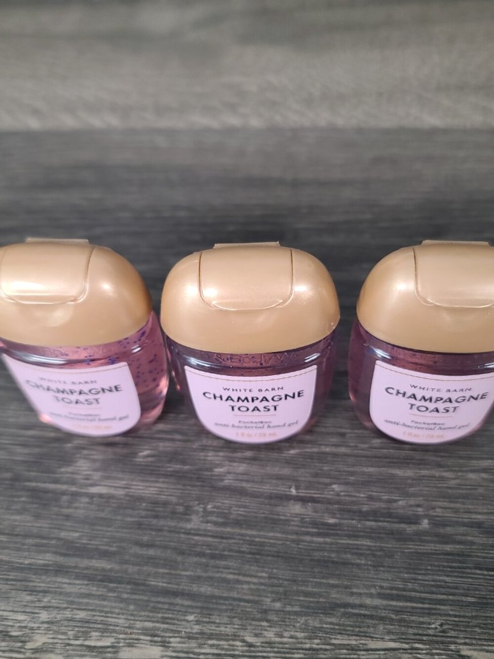 Bath Body Works Champagne Toast Lot of 3 Anti-Bacterial Hand Gels - Picture 3 of 7
